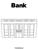Bank Coloring Page