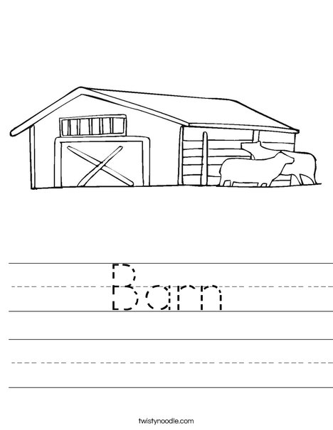 Barn Worksheet - Twisty Noodle