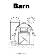 Barn Coloring Page
