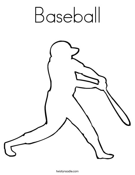 Baseball Coloring Page Twisty Noodle baseball-coloring-page-twisty-noodle