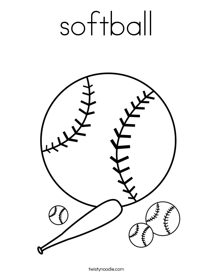 softball coloring pages - photo #6