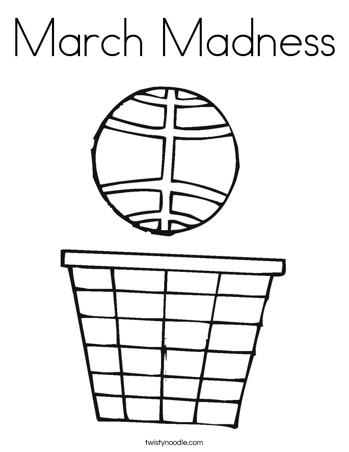 March Madness Coloring Page - Twisty Noodle