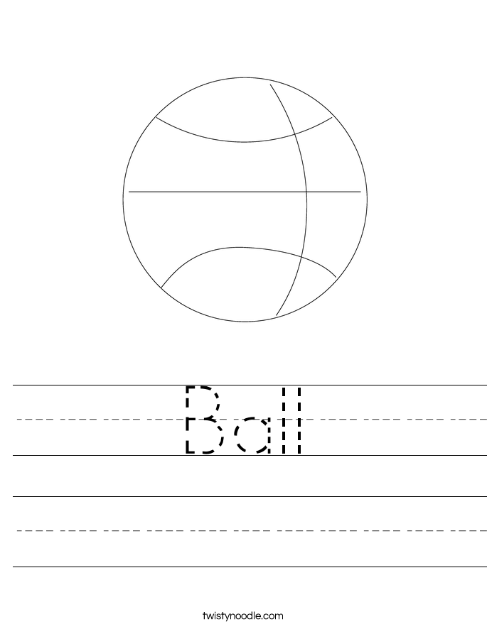 Ball Worksheet Twisty Noodle