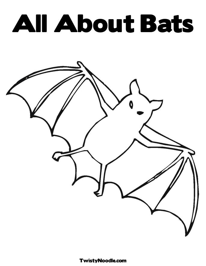 Bat Coloring Sheet