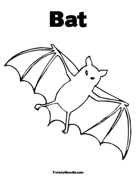 Bat Coloring Sheet