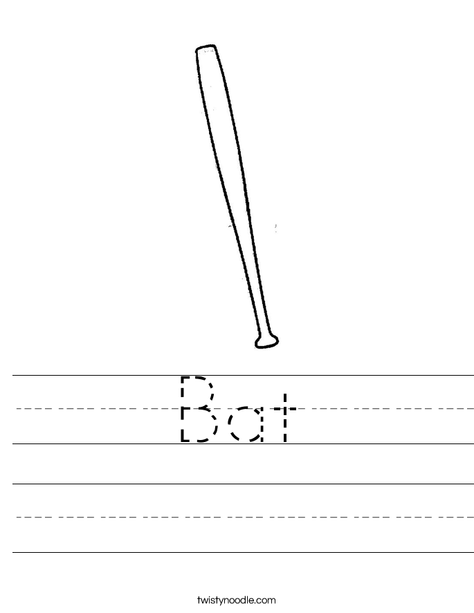 Bat Worksheet - Twisty Noodle