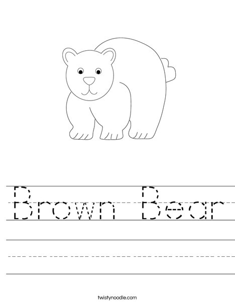 Brown Bear Worksheet - Twisty Noodle