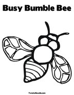 Busy Bumble Bee Coloring Page