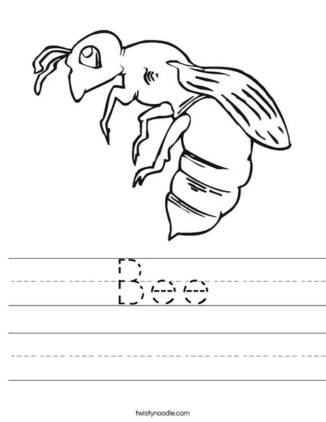 Bee Worksheet - Twisty Noodle