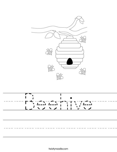 Beehive Worksheet - Twisty Noodle
