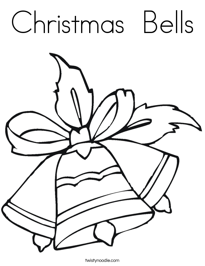 christmas bells coloring page