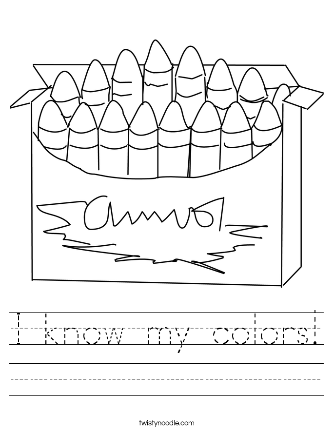 I Know My Colors Worksheet i-know-my-colors-worksheet