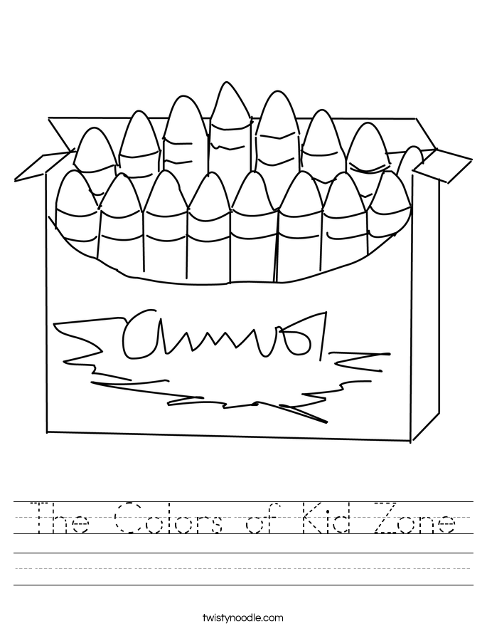 The Colors Of Kid Zone Worksheet Twisty Noodle The Colors Of Kid Zone Worksheet