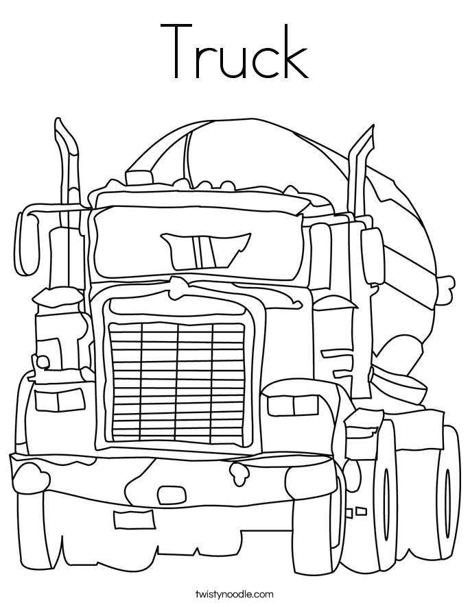 Big Rig Trucks Coloring Pages Sketch Coloring Page