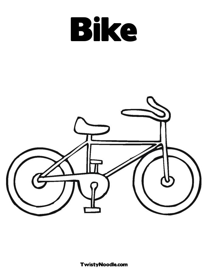 Coloring Page Bicycle