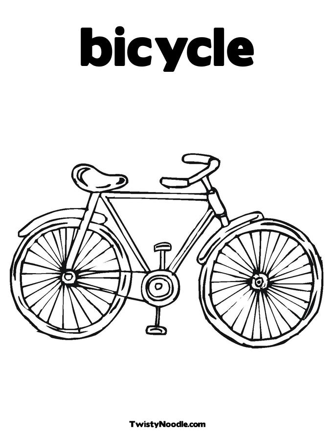 Coloring Page Bicycle