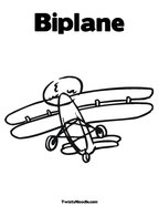 Biplane Coloring Page