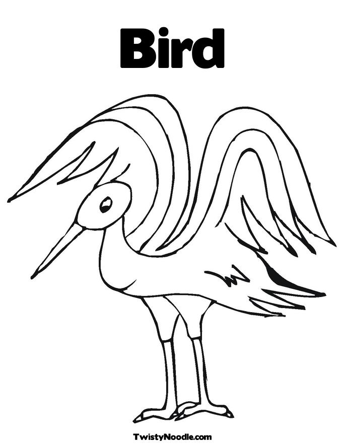 Bird Coloring Sheet