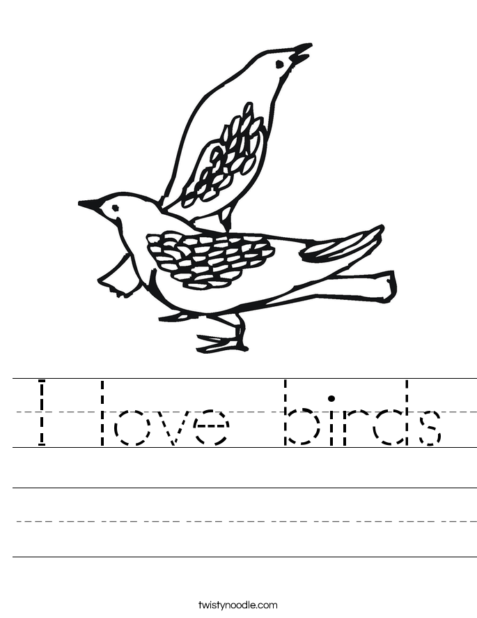 Love Birds Worksheet Twisty Noodle Love Birds Worksheet Twisty Noodle