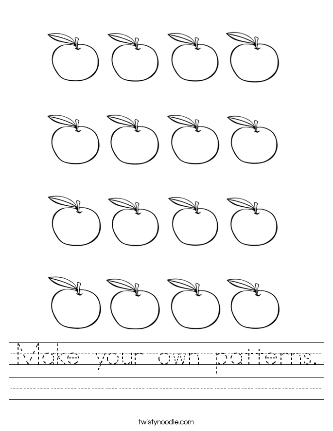 Printables Make Your Own Worksheet make your own patterns worksheet twisty noodle worksheet