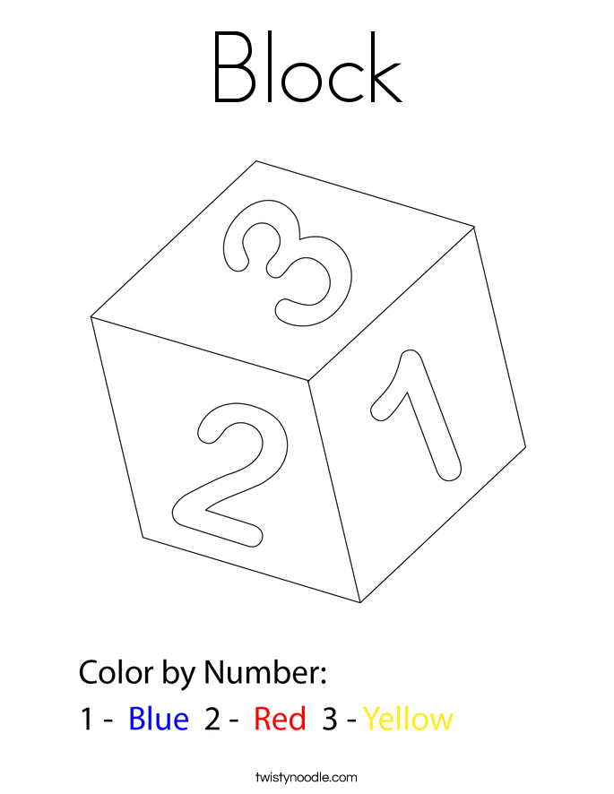 Abc blocks coloring pages