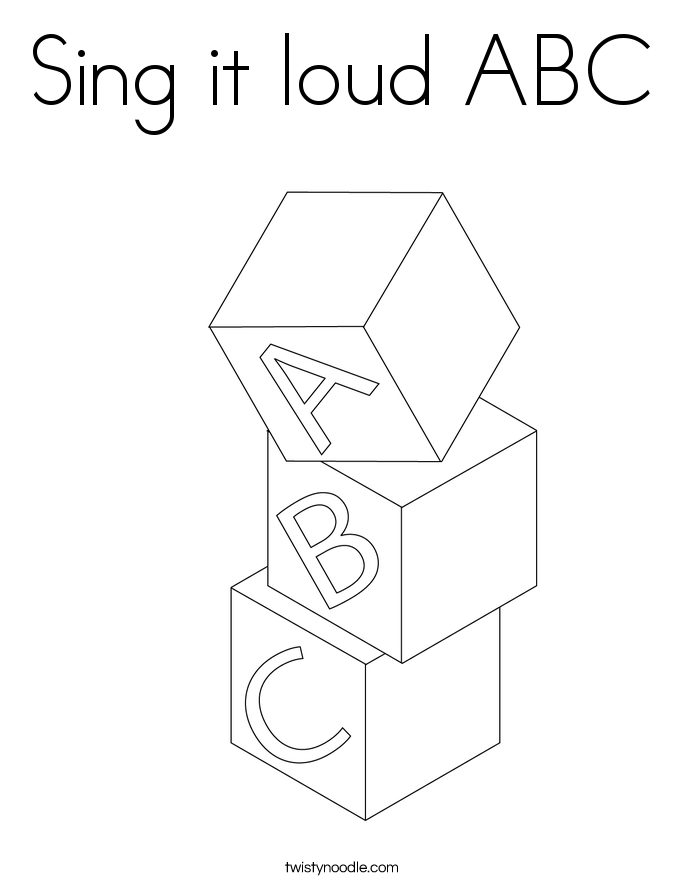 abc block coloring pages - photo #21