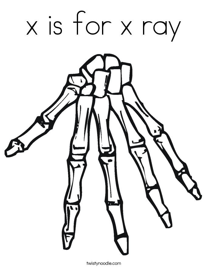 x is for x ray coloring pages - photo #6