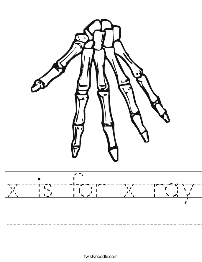 x is for x ray coloring pages - photo #40