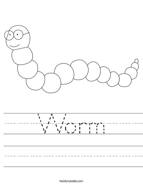 Worm Worksheet - Twisty Noodle