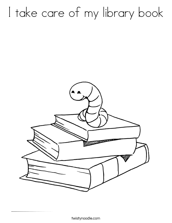 taking care of library books coloring pages - photo #3