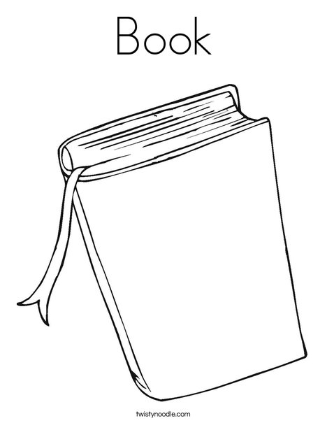 Book Coloring Page - Twisty Noodle