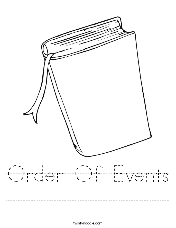 Order Of Events Worksheet - Twisty Noodle
