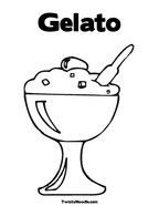 Gelato Coloring Page