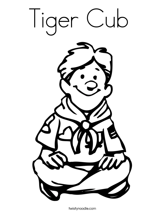 Tiger Cub Coloring Page Twisty Noodle