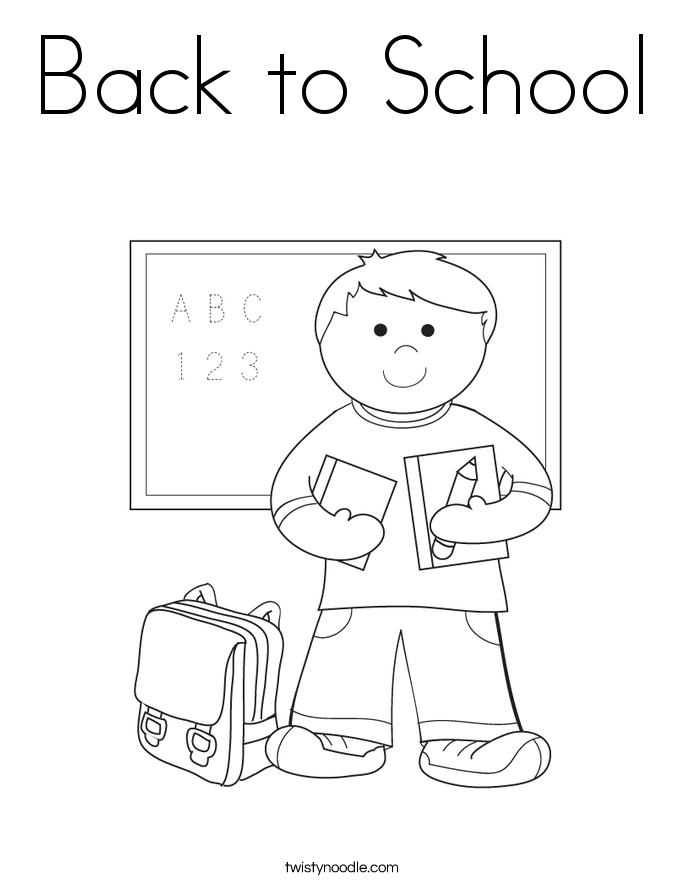 Printable Coloring Pages School Night Colouring Page