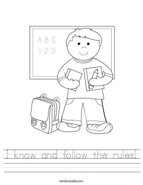 Know Follow Rules Worksheet Twisty Noodle Know Follow Rules Worksheet Twisty Noodle