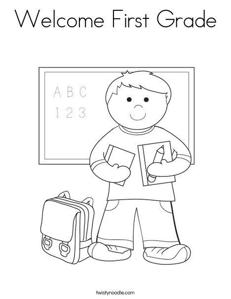 pa 1st grade 1st day coloring pages - photo #23