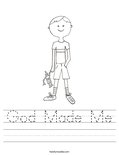 God Made Me Coloring Page