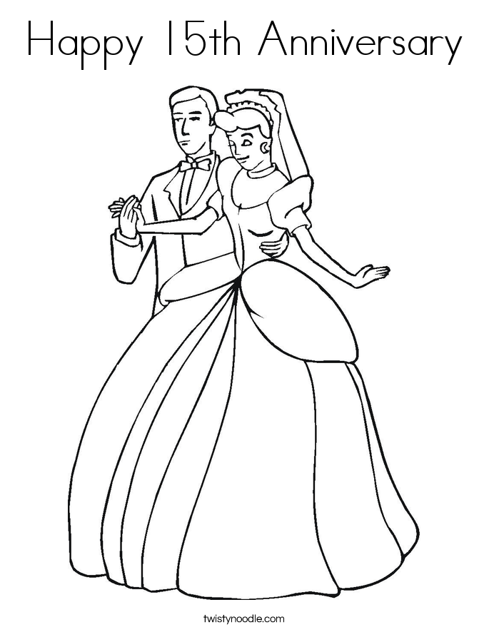 happy anniversary coloring sheets
