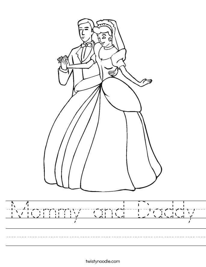 Mommy Daddy Worksheet Twisty Noodle Mommy Daddy Worksheet Twisty Noodle