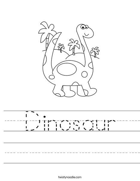 Worksheets Dinosaur Worksheets dinosaur worksheet twisty noodle brontosaurus worksheet