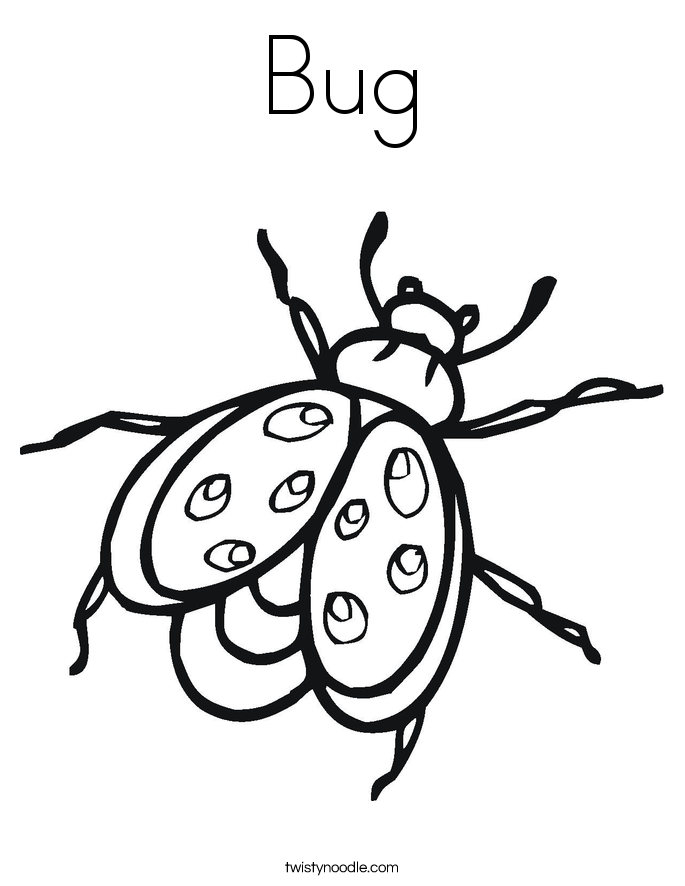 Bug Coloring Page Twisty Noodle