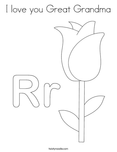 I Love You Great Grandma Coloring Pages | i love you great grandma coloring page twisty noodle I Love You Great Grandma Coloring Pages | i love you great grandma coloring page twisty noodle