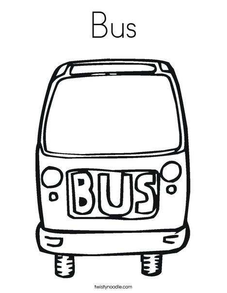 Bus Coloring Page - Twisty Noodle