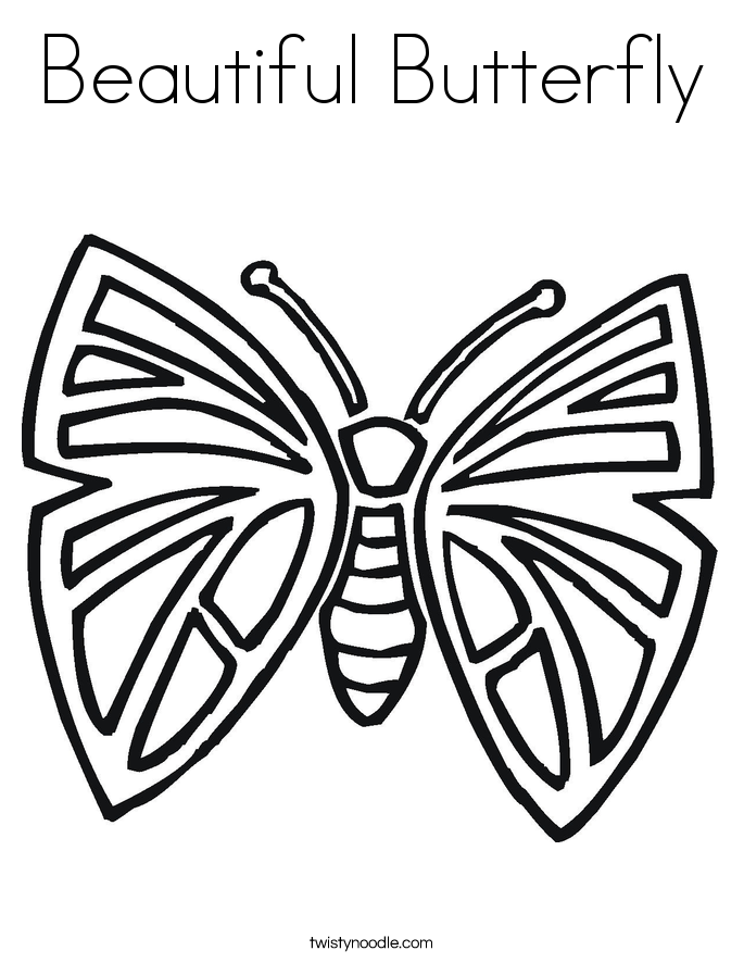 beautiful butterfly coloring page