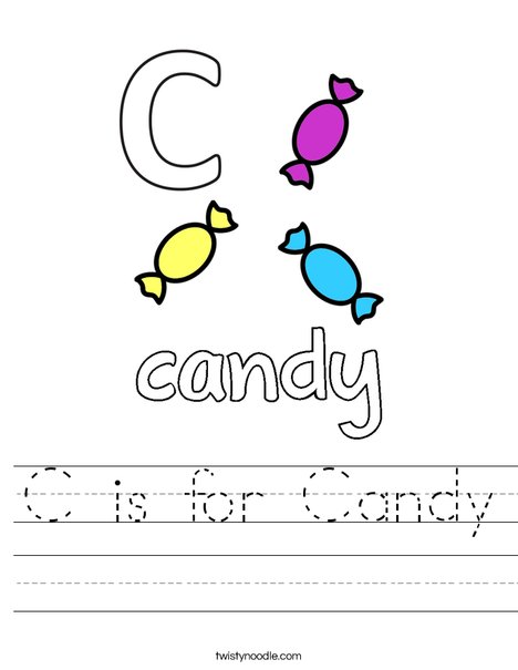 C Is For Candy Worksheet Twisty Noodle