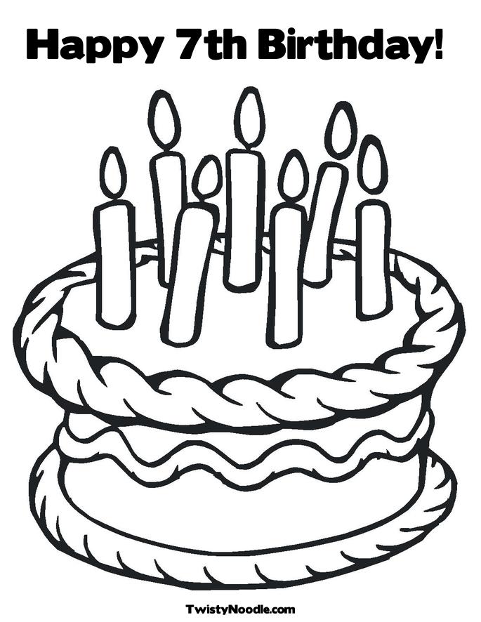 birthday colouring pages