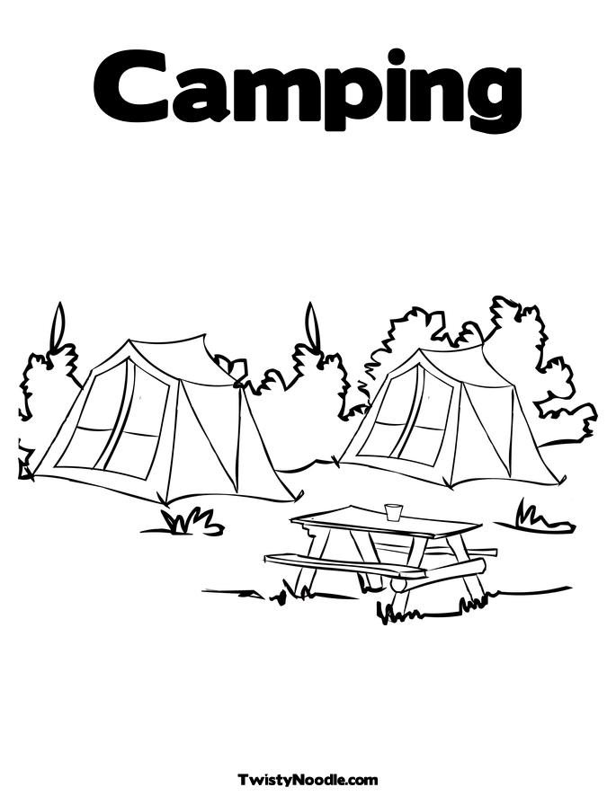 camping coloring pages - photo #7