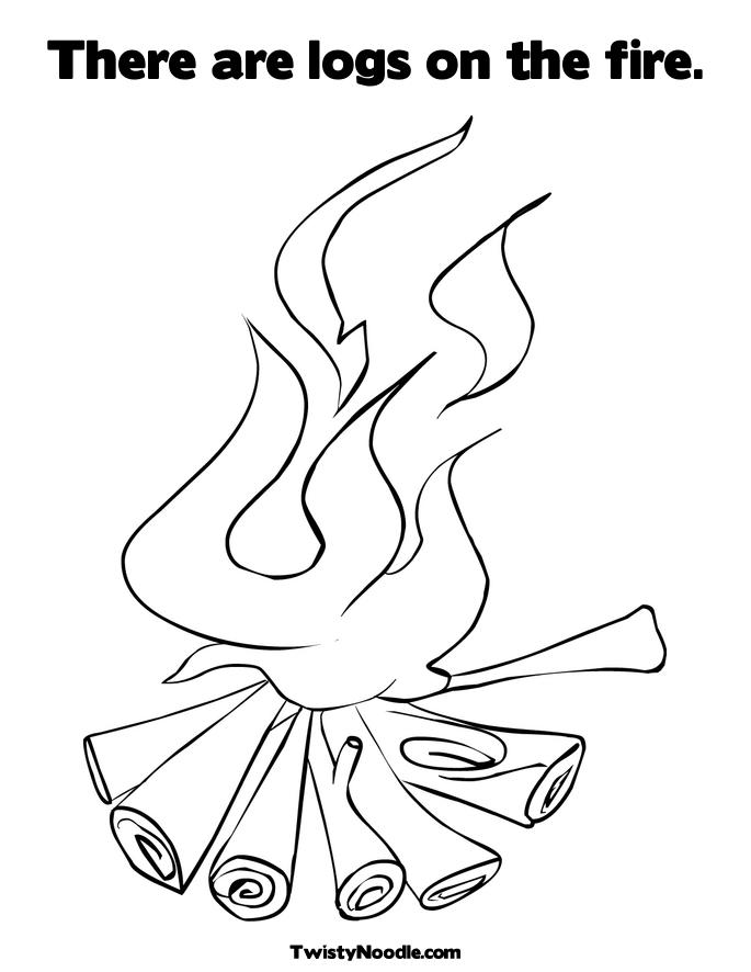 Fire Colouring Pages