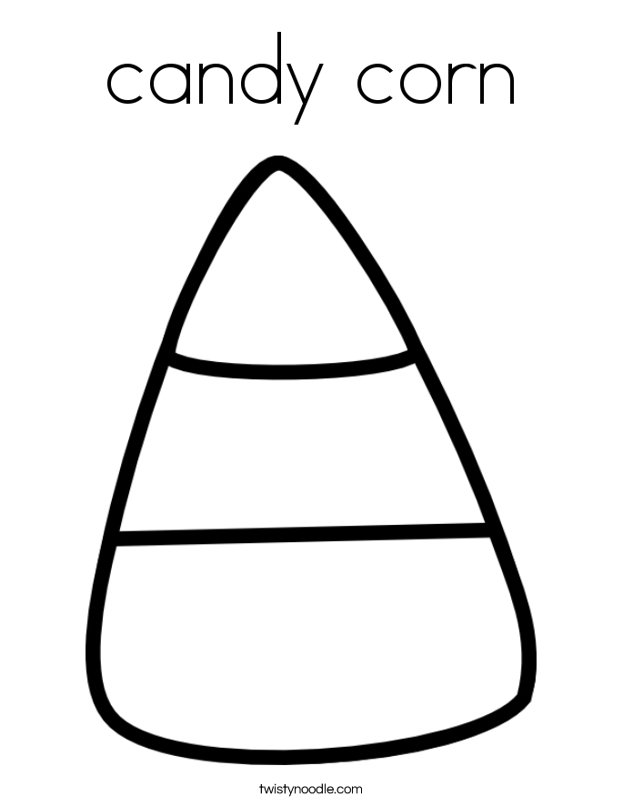 New Free Printable Candy Corn Coloring Page for Kindergarten